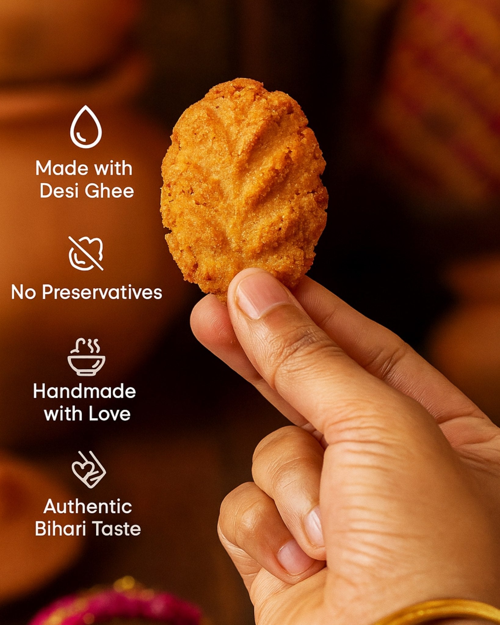 Triple Delight – Thekua with Sudh Ghee & Sugar (Combo of 3)